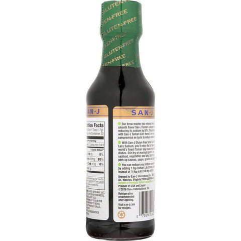 San-J 50 Percent Less Sodium Tamari Lite Soy Sauce, 10 Fluid Ounce -- 6 per case