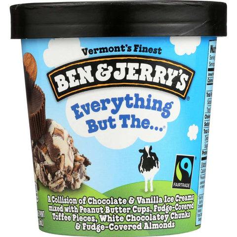 Ben and Jerrys Everything But The Ice Cream, 1 Pint -- 8 per case.