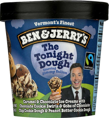 Ben and Jerrys The Tonight Dough Caramel and Chocolate Ice Cream, 1 Pint -- 8 per case