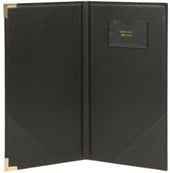American Metalcraft Securit Classic Faux Leather Finish Black Sewn Bill Presenter, 5 x 9 inch -- 10 per case