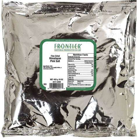 Frontier Co Op Fine Grind Himalayan Pink Salt, 16 Ounce