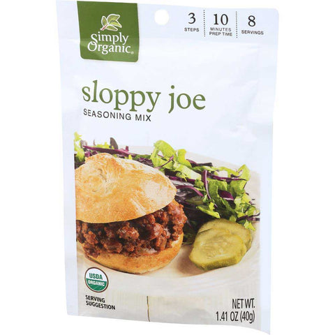 Simply Organic Sloppy Joe Seasoning Mix, 1.41 Ounce -- 12 per case.