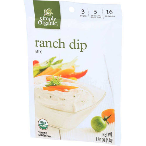 Simply Organic Ranch Dip Mix, 1.5 Ounce -- 12 per case.