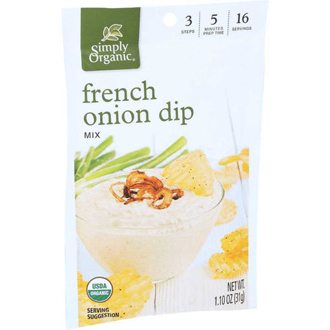 Simply Organic French Onion Dip Mix, 1.1 Ounce -- 12 per case.