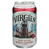 Virgils Zero Sugar Black Cherry Soda, 12 Fluid Ounce - 6 count per pack -- 4 packs per case