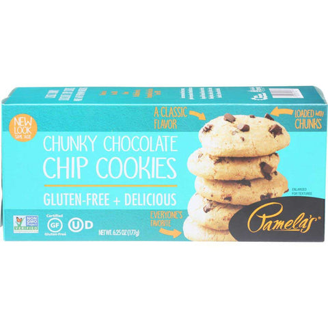 Pamelas Gluten Free Chunky Chocolate Chip Cookie, 6.25 Ounce -- 6 per case