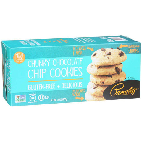 Pamelas Gluten Free Chunky Chocolate Chip Cookie, 6.25 Ounce -- 6 per case