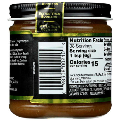 Better Than Turkey Base Bouillon, 8 Ounce -- 6 per case.
