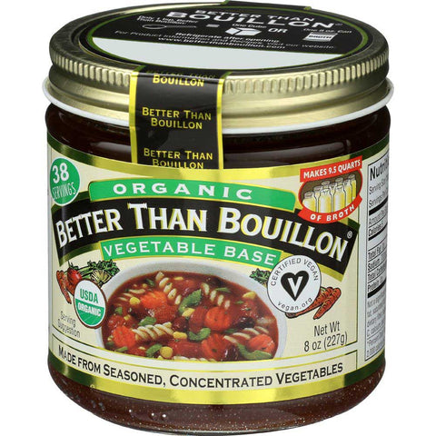 Better Than Bouillon Organic Vegetable Soup Base, 8 Ounce -- 6 per case.