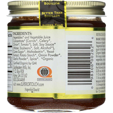 Better Than Bouillon Organic Vegetable Soup Base, 8 Ounce -- 6 per case.