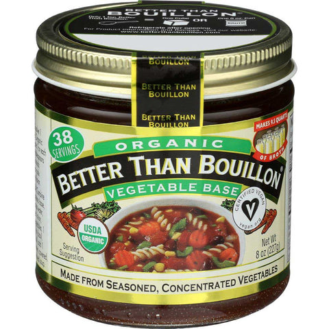 Better Than Bouillon Organic Vegetable Soup Base, 8 Ounce -- 6 per case.