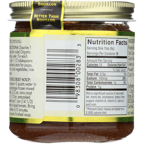Better Than Bouillon Organic Beef Soup Base, 8 Ounce -- 6 per case.