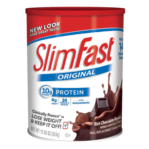Slim Fast Optima Chocolate Royale Powder Shake Mix, 12.83 Ounce -- 3 per case.