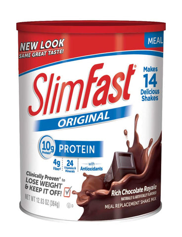 Slim Fast Optima Chocolate Royale Powder Shake Mix, 12.83 Ounce -- 3 per case.