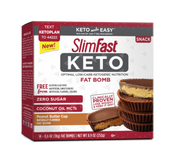 SlimFast Keto Fat Bomb Peanut Butter, 0.59 Ounce -- 56 per case.
