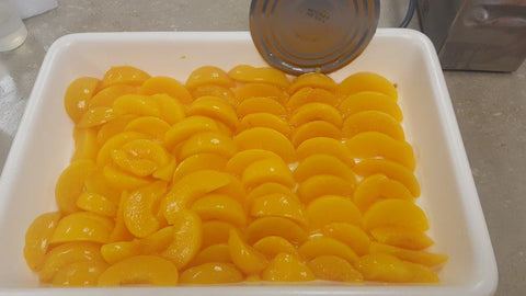 Carbotrol Yellow Clingstone Sliced Peaches, 105 ounce -- 6 per case