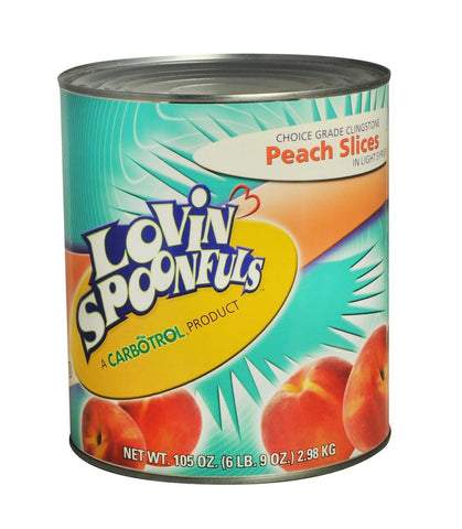 Lovin Spoonfuls Peach Slices in Light Syrup, 105 Ounce -- 6 per case.