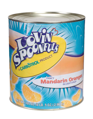 Lovin Spoonfuls Mandarin Oranges in Light Syrup, 105 Ounce -- 6 per case.