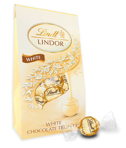 Lindt and Sprungli Lindor White Chocolate Truffles, 5.1 Ounce Bag -- 6 per case