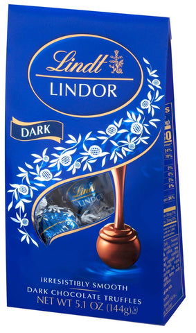Lindt and Sprungli Lindor Dark Chocolate Truffles , 5.1 Ounce Bag -- 6 per case