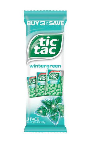 Tic Tac Wintergreen Candy, 3 Ounce -- 24 per case.