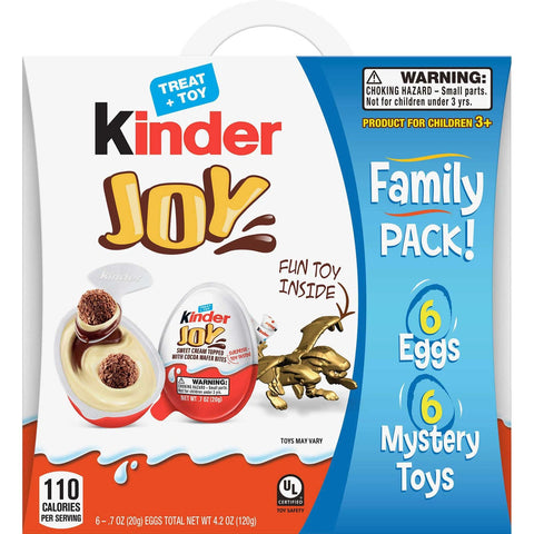 Kinder Joy Sweet Cream Topped with Cocoa Wafer Bites - Multipack, 4.2 Ounce -- 10 per case.