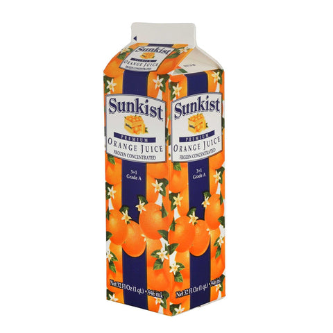 Sunkist Orange 100 Percent Frozen Concentrate 3 Plus 1 Juice, 32 Ounce -- 12 per case
