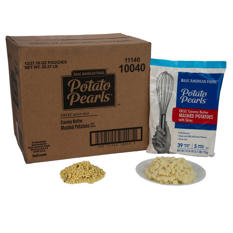 Basic American Foods Potato Excel Creamy Butter With Skins, 28.2 Ounce -- 12 Case