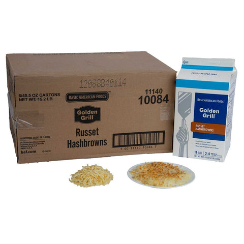 Basic American Foods Golden Grill Russet Hashbrowns, 40.5 ounce -- 6 per case