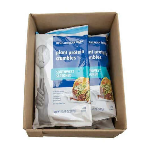 Basic American Foods Southwest Seasoned Plant Protein Crumble, 13.65 Ounce -- 4 per case
