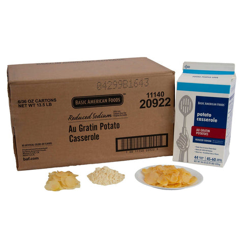 Basic American Foods Reduced Sodium Au Gratin Potato Casserole 6 Case 2., 25 Pound -- 1 Case