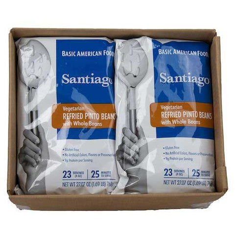 Santiago Vegetarian Refried Pinto Beans, 27.09 Ounce -- 6 per case