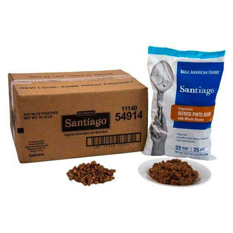 Santiago Vegetarian Refried Pinto Beans, 27.09 Ounce -- 6 per case