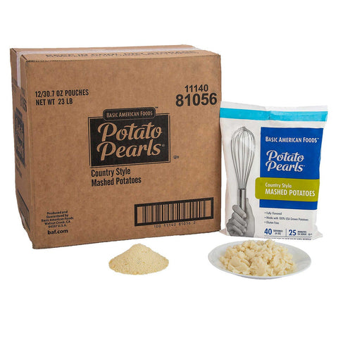 Basic American Foods Country Style Potato Pearls, 30.7 Ounce -- 12 Case