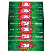Bubblicious Watermelon Wave Bubble Gum - 5 piece pack, 144 per case