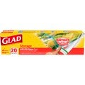 Clorox Glad Zipper Food Storage Bag Gallon - 20 per pack -- 12 packs per case.