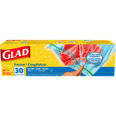 Glad Freezer Zipper Bags 1 Gallon, 30 Count -- 9 per case