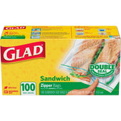 Glad Zipper Sandwich Bags, 100 Count -- 12 Case