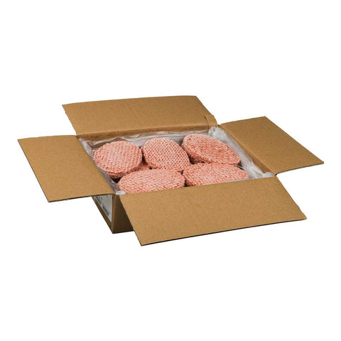 Double Red Provisions 80/20 2-1 Oval Ground Beef Patty, 8 Ounce -- 20 per case.