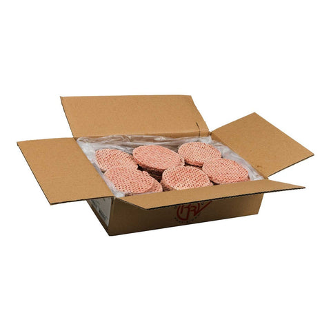 Double Red Provisions 85/15 Ground Beef Patty, 4 Ounce -- 40 per case.