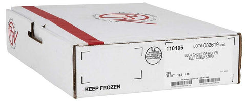 Double Red Provisions Choice Cubed Beef Steak, 6 Ounce -- 28 per case