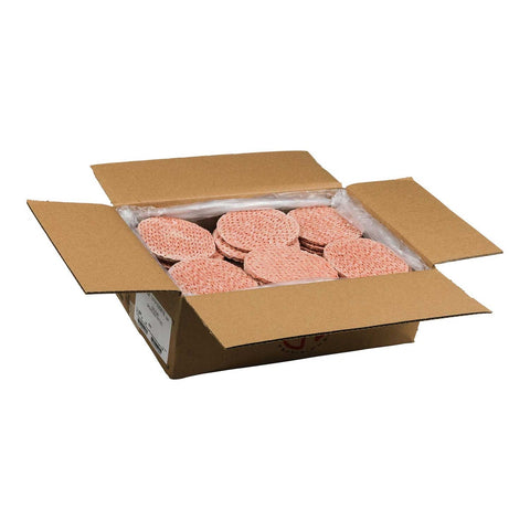 Double Red Provisions 78/22 5-1 Wide Ground Beef Patty, 3.2 Ounce -- 75 per case.