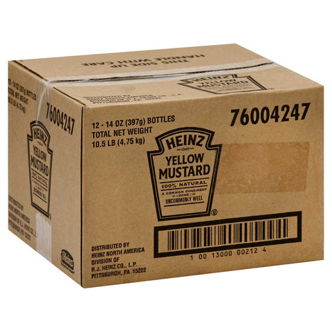 Heinz Yellow Mustard, 14 Ounce -- 12 per case.