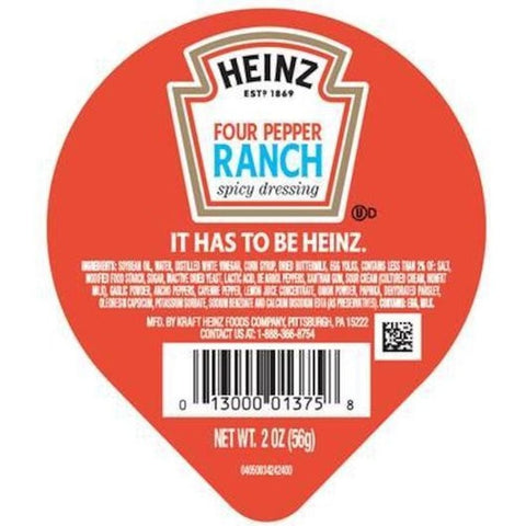 Heinz Four Pepper Ranch Dressing, 2 Ounce -- 36 per case