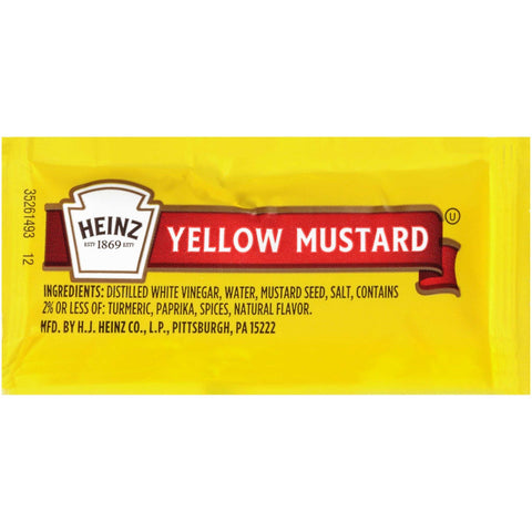 Heinz Single Serve Mustard Packet, 0.2 Ounce -- 1000 per case