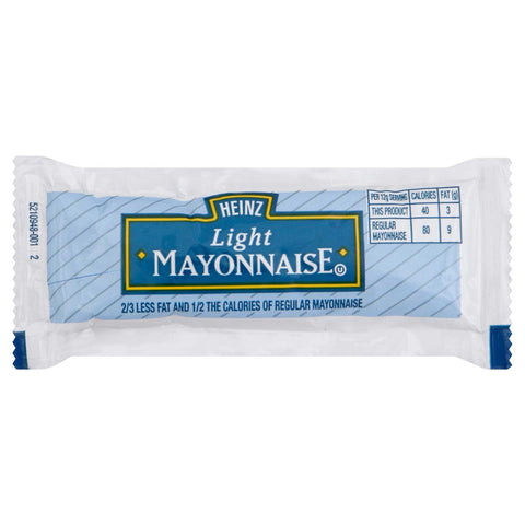 Heinz Light Mayonnaise Condiment, 12 Gram -- 500 per case.
