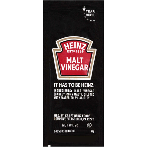 Heinz Single Serve Malt Vinegar Packet, 9 gram -- 200 per case