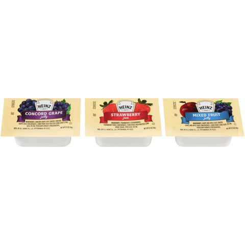Heinz Single Serve Assorted Jelly and Jam Cup, 0.5 ounce -- 200 per case
