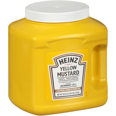 Heinz Yellow Mustard Jug, 104 ounce -- 6 per case