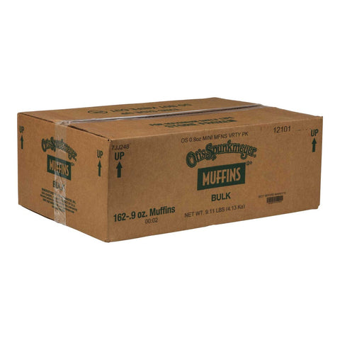 Otis Spunkmeyer Delicious Essentials Variety Mini Muffin, 0.9 Ounce -- 162 per case.